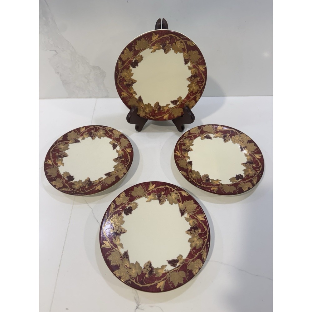 Set Of 4 Crate & Barrel Volante Italy Appetizer Plate 6 1/4"